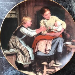 ,The First Smile, Swiss porcelain plate